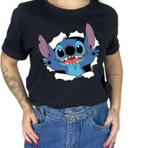 Camiseta Personalizada Feminina lilo stich Variadas Chamativas