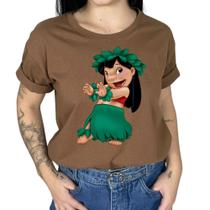 Camiseta Personalizada Lilo Havaii Personalizada Cute Feminina Extra Confortavel