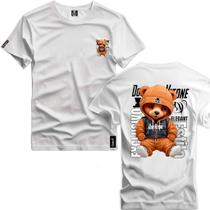 Camiseta Personalizada Masculina Urso Estilo 06 Style Camiseta Algodão Estampada Frente e Costa