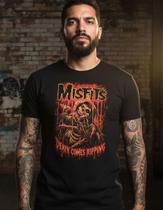 Camiseta Personalizada Misfits T-shirt Algodão 100% Gothico Camiseta Personalizada Misfits T-shirt Algodão 100% Gothico