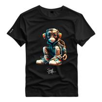 Camiseta Personalizada New Monkey Nerd Macaco Óculos Moletom - Shap Life