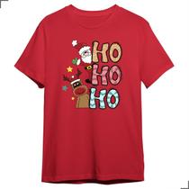 Camiseta Personalizada Papai Noel Rena Feliz Natal 2023 Ceia