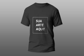 Camiseta Personalizada Preta Algodão - P ao XG Camiseta Personalizada Preta Algodão - P ao XG