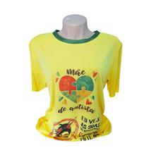 Camiseta Personalizada Sou Mãe de Autista Amarela - Coleção TEA & AMOR