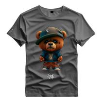Camiseta Personalizada Urso Gangsta Moletom Boné Tattoo