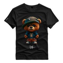 Camiseta Personalizada Urso Gangsta Moletom Boné Tattoo