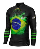 Camiseta Pesca Camisa Masculina Combate Brasil Camuflada Peixe Proteção Solar 50+ Mar Negro Camiseta Pesca Camisa Masculina Combate Brasil Camuflada Peixe Proteção Solar 50+ Mar Negro