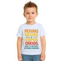 Camiseta Pessoas Vazias e Copos Cheios Personalizada