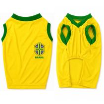 Camiseta Pet Brasil Amarela Dog Care Roupinha Cães Gatos Tamanho:2XSCor:Amarelo Camiseta Pet Brasil Amarela Dog Care Roupinha Cães Gatos Tamanho:2XSCor:Amarelo