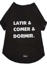 Camiseta Pet Comer e Latir Preta - Dognerd Design