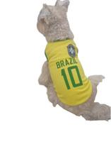 Camiseta Pet do Brasil para Cachorro ou Gato Copa do Mundo