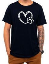 Camiseta Pet Love Amor Cachorro Gato Coração Presente Natal