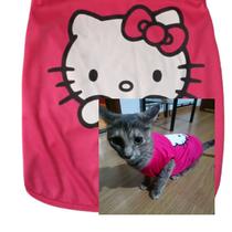 Camiseta Pet Sem Manga Hello Kitty - tam. 01 a 07