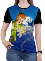 Camiseta Peter Pan PLUS SIZE Pirata Desenho Feminina Blusa