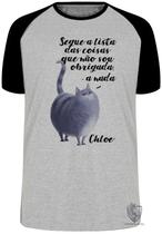 Camiseta Pets Chloe Blusa Plus Size extra grande adulto ou infantil