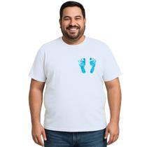 Camiseta Pezinho Azul no Coração Estampa Personalizada