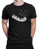 Camiseta Piano Onda Instrumento Musical Camisa De Banda