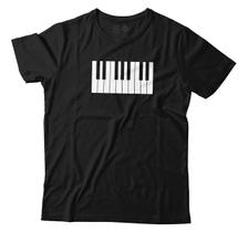 Camiseta Piano Teclado Instrumento Musical Camisa Unissex