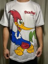 Camiseta Pica Pau Masculina em Malha Algodão Manga Curta Estampa Personagem - Gangster