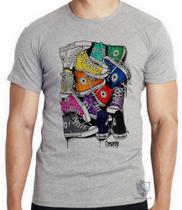 Camiseta Pilha de tênis Blusa criança infantil juvenil adulto camisa todos tamanhos