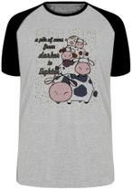 Camiseta Pilha de Vacas Blusa Plus Size extra grande adulto ou infantil