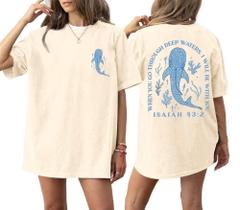 Camiseta Pinclodly Christian Whale Shark Faith para mulheres