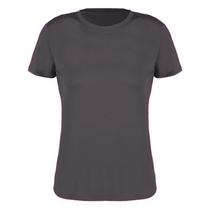 Camiseta Pine Creek Basic UV Feminina - Cinza Chumbo