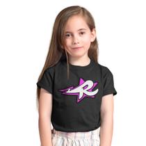 Camiseta Pink e Preto Emily Vick Influencer Dos Rosas Novo Elemento Irma Katlen Infantil Youtube