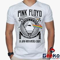 Camiseta Pink Floyd 100% Algodão Diversas Cores The Dark Side Of The Moon Rock Geeko