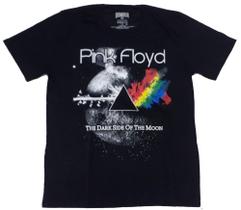 Camiseta Pink Floyd Preta Dark Side of the Moon Banda de rock BO325 RCH Camiseta Pink Floyd Preta Dark Side of the Moon Banda de rock BO325 RCH