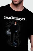 Camiseta Pink Floyd Preta The Invisible Man Wish You We're Here OF0176 RCH Camiseta Pink Floyd Preta The Invisible Man Wish You We're Here OF0176 RCH