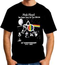 Camiseta Pink Floyd - The Dark Side of the Moon 50 anos - 1973 - 2023