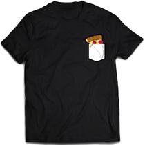 Camiseta Pizza de bolso Camisa Love pizzaria divertida