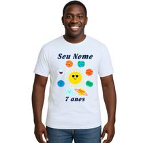 Camiseta Planetas Sistema Solar Estampa Personalizada