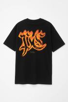 Camiseta Plano C Flames Streetwear Tamanho:MCor:Preto Camiseta Plano C Flames Streetwear Tamanho:MCor:Preto