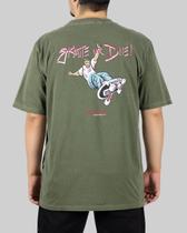 Camiseta Plano C Stone Skate Or Die - Verde Musgo