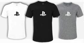 Camiseta PlayStation Licenciado Classic Logo Masculino Adulto Multicores - Ref 94CMCLC