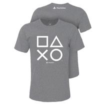 Camiseta Playstation Symbols Oficial Moda Gamer - MN TECIDOS
