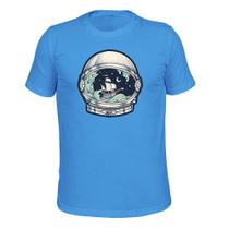 Camiseta Plus Size 100% Algodão Tecido Macio Astronauta Pirata