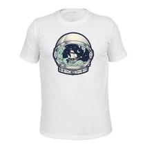 Camiseta Plus Size 100% Algodão Tecido Macio Astronauta Pirata