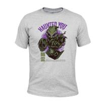 Camiseta Plus Size 100% Algodão Tecido Macio Haunter