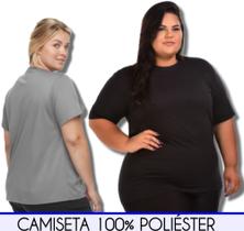 Camiseta Plus Size 100% Poliéster Feminina Academia