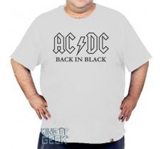 Camiseta Plus Size Ac Dc Back In Black Banda Rock Heavymetal