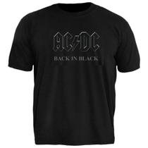 Camiseta PLUS SIZE AC/DC Back In Black Oficial Stamp Camiseta PLUS SIZE AC/DC Back In Black Oficial Stamp