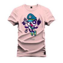Camiseta Plus Size Agodão T-Shirt Unissex Premium Macia Estampada Bicho Policia