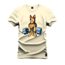 Camiseta Plus Size Agodão T-Shirt Unissex Premium Macia Estampada Dog Maromba