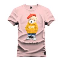 Camiseta Plus Size Agodão T-Shirt Unissex Premium Macia Estampada Urso Hope