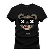 Camiseta Plus Size Algoão Urso Bolado