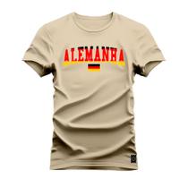 Camiseta Plus Size Algodão 30.1 Premium Estampada Alemanha