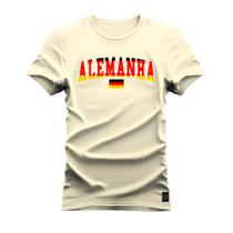 Camiseta Plus Size Algodão 30.1 Premium Estampada Alemanha
